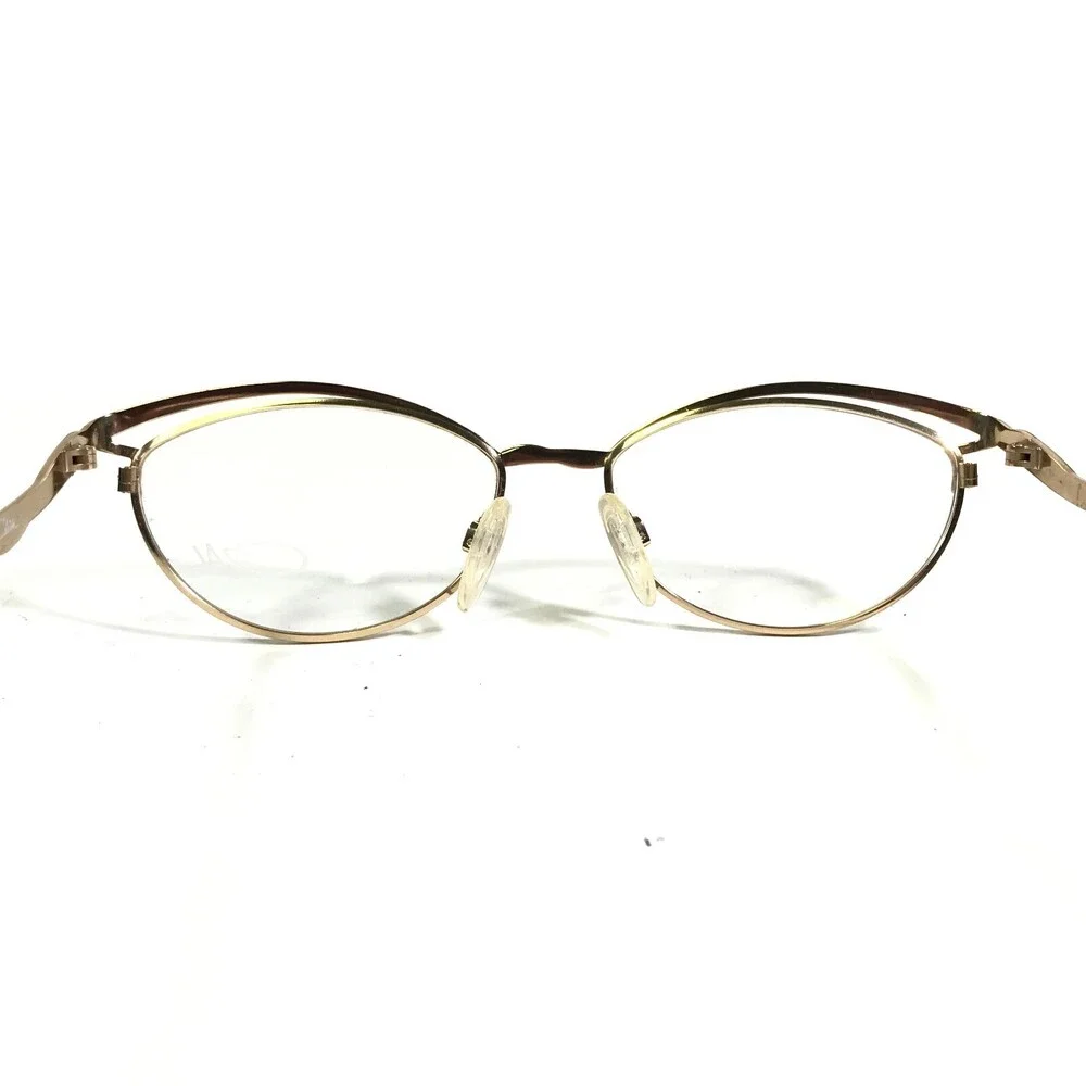 Cazal Eyeglasses Frames MOD.297 Col.697 Gold Round Cat Eye Wire Rim 54-17-135